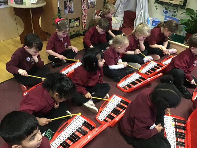 Image of Playing the Glockenspiels!