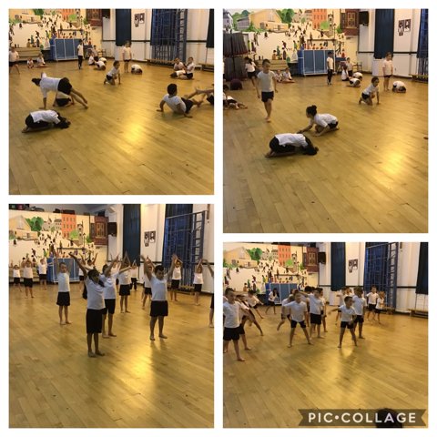 Image of Our Stone Age dance performance with Miss Morrison and Miss Fletcher 