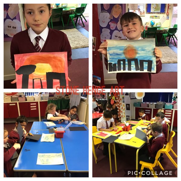 Image of Our Stone Henge  art work using different media and materials 