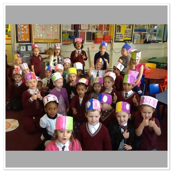 Image of Wearing our Fraction Hats and our Fraction Outfits. 
