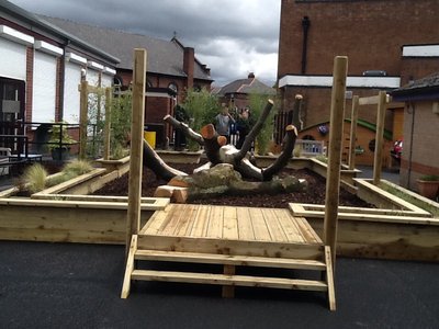 Image of Finishing touches in the EYFS playground