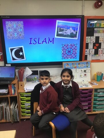 Image of To start our multi faith week off Yusuf and Zaynab spoke very knowledgeably  about their faith Islam! 