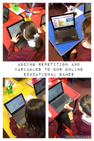 Image of Adding repetition and variables to our online educational games in computing!