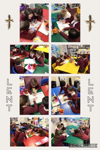 Image of Creating posters about Lent