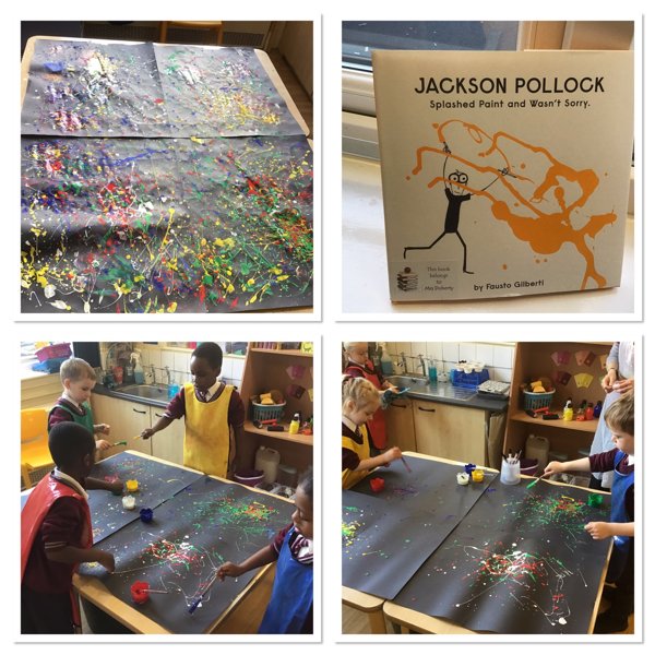 Image of Jackson Pollock Art In Reception