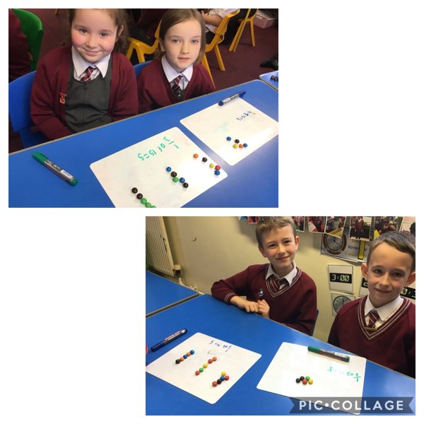 Image of Using smarties to find fractions of amounts 