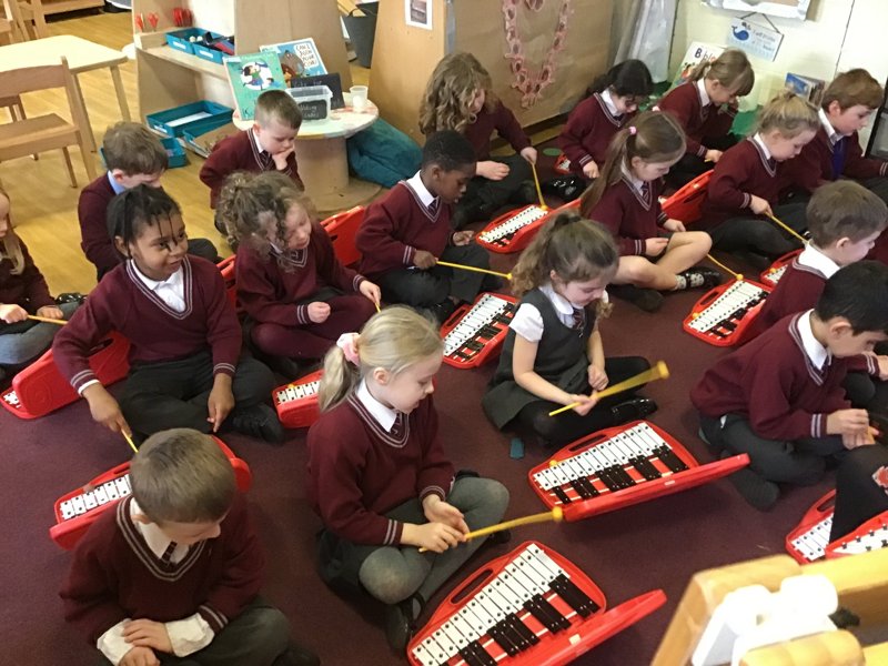 Image of Playing the Glockenspiels 