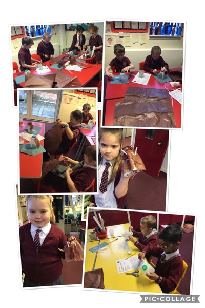 Image of Reading and following instructions to make a woolly mammoth